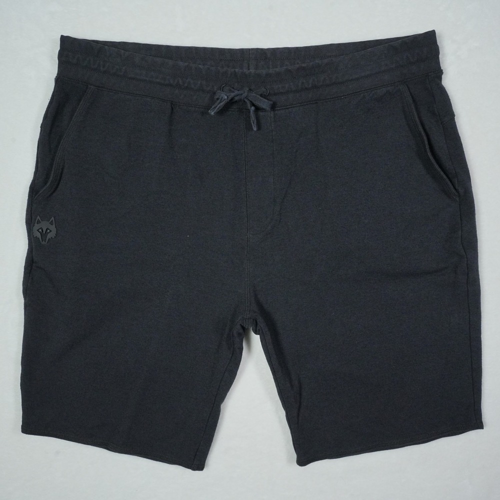 Greyson Clothiers Mens Black Pima Cotton Modal Lounge Shorts XXL Wolf Logo